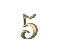 Numeri Di Casa Per Fuori, Segnali Di Indirizzo Per Case, Adesivi Numerici | 5CM Golden Ottone Mattone 3d Wall Decal, Personalizzato Giardino Segno, Decorazioni Autoadesive Cassetta Postale(5)
