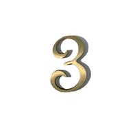 Numeri Di Casa Per Fuori, Segnali Di Indirizzo Per Case, Adesivi Numerici | 5CM Golden Ottone Mattone 3d Wall Decal, Personalizzato Giardino Segno, Decorazioni Autoadesive Cassetta Postale(3)