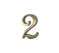 Numeri Di Casa Per Fuori, Segnali Di Indirizzo Per Case, Adesivi Numerici | 5CM Golden Ottone Mattone 3d Wall Decal, Personalizzato Giardino Segno, Decorazioni Autoadesive Cassetta Postale(2)