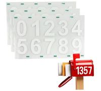 Numeri di cassetta postale riflettenti, 3 pezzi 4 pollici 0-9 Adesivi numerici riflettenti autoadesivi impermeabili a prova di sole per cassetta postale, porta di casa e cartelli