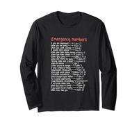 Numeri di Emergenza Versetti Bibbia Call Upon Me in Time of Need Maglia a Manica