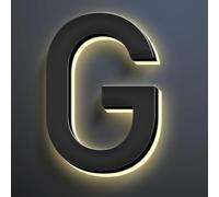 Numeri di Indirizzo A LED Retroilluminati, Numeri Civici Illuminati Moderni, Numeri Civici Illuminati, G, 10 inch/250mm