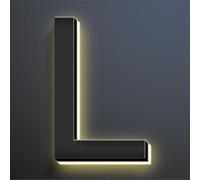 Numeri di Indirizzo A LED Retroilluminati, Numeri Civici Illuminati Moderni, Numeri Civici Illuminati, L, 14 inch/350mm