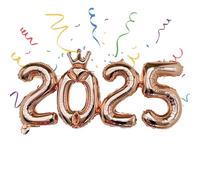 Numeri di palloncini in alluminio 2025 - Decorazioni per feste, palloncini per celebrazioni di Capodanno | Ideale per matrimoni, riunioni di vacanza ed eventi festivi, palloncini alla moda 2025