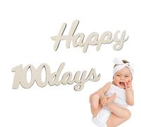 Numeri di per foto per bambini, per foto in legno - Happy 100 Days Decoration Baby Record Signs | Baby Photo Prop, carta da 100 giorni, sfondo fotografico per i nuovi genitori