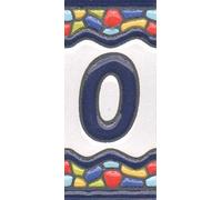 Numeri di piastrelle per casa, numeri e lettere spagnole in ceramica, design per finestra della chiesa, dimensioni delle mattonelle: 7,5 cm x 3,5 cm, 3 a 10 cornici (numero O)