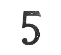 Numeri di porta in ferro nero 4 pollici 5