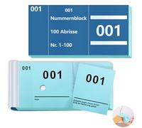 Numeri doppi 1-100 numeri cifre 5x10cm blocco numeri blocchi numeri tombola gettoni guardaroba perforazione biglietti tombola biglietti numerati strappi numerati blocco doppi numeri blu