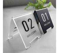 Numeri for tavoli da matrimonio, 1-10, numeri for tavoli a tenda in acrilico bifacciale, supporti, cartelli for ristoranti, caffè, bar e riunioni personali(Black,11 20)