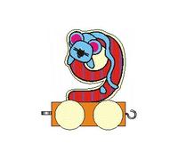 Numeri il corso 9 numeri di legno 50 x 40 x 50 del corso della locomotiva di corso della lettera