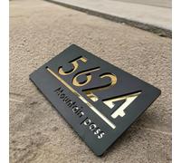 Numeri In Acrilico Personalizzati Con Indirizzo, Targhetta Il Nome Della Famiglia Della Strada Esterni Personalizzata Con Taglio 3D, Targa Lettere For La Decorazione Della Parete Esterna(25 * 45cm)