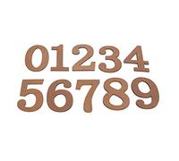 Numeri in Legno Fai da Te, 0 A 9 Numeri in Legno Non Finiti Adesivi Decorativi Accessori per Bacheca da Lettere Decorazioni da Parete Fai da Te (10)