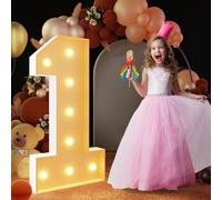 Numeri in mosaico da 70 cm/100 cm/120 cm/4FT for 5 decorazioni for il 15° e 50° compleanno Numeri luminosi for tendone Decorazioni for feste di anniversario Set di cornici pretagliate con luce a LED(N