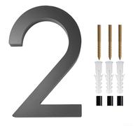 Numeri indirizzi neri da 12,7 cm, numeri civici ombra, numeri indirizzi galleggianti, indirizzo visibile al conducente della consegna, per cancelli esterni e cassette postali (2)