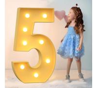 Numeri Luminosi 4FT Marquee Numero/Lettere Luce per Decorazioni di Compleanno Numeri di Marquee 0-9 Cornice pretagliata Mosaico Lettere giganti del Marquee per Decorazioni per Fest