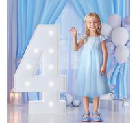 Numeri luminosi a LED da 1,2 m, liberamente combinabili per fai da te, con luce bianca fredda, per compleanni, lauree, proposte di matrimonio, fidanzamento, feste, sfondo, decorazione, 120 cm