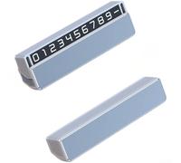 Numeri Luminosi al Buio per Targa Parcheggio Auto | Design nascosto, privacy massima, numeri fluorescenti, visibili di notte, protezione dati(Grey)