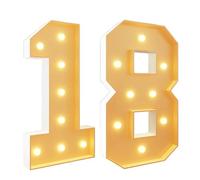 Numeri luminosi alti 7 m con 18 numeri giganti mosaico numeri in schiuma kit grandi numeri per 18° compleanno, anniversario, decorazioni per feste di nozze