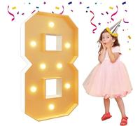 Numeri luminosi da 0 a 9 m, numeri giganti a mosaico, luci per matrimoni, compleanni, feste, decorazioni per anniversari