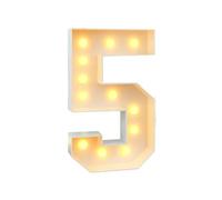 Numeri Luminosi Da 4 Piedi, Grandi Lampade In Cartone For Tendoni, Numeri Pretagliati Fai Da Te, For Feste Di Compleanno, Decorazioni For Matrimoni E Lauree(Number5,120cm/4ft)