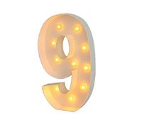 Numeri Luminosi Da 4 Piedi, Grandi Lampade In Cartone For Tendoni, Numeri Pretagliati Fai Da Te, For Feste Di Compleanno, Decorazioni For Matrimoni E Lauree(Number9,70cm/2.3ft)