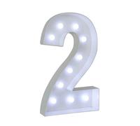 Numeri Luminosi Decorativi A LED, Numeri Digitali In Plastica Liberamente Combinabili, Insegne Luminose For Feste Di Compleanno, Matrimoni, Anniversari(Number 2,70cm/2.3ft)