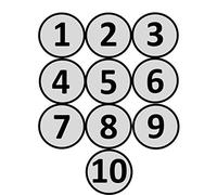 Numeri Magnetici da 1 a 10 - Diametro 5 cm - Per lavagna magnetica, frigorifero e lavagna bianca