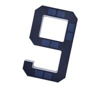 Numeri moderni in bianco e nero ad energia solare con rilevamento della luce integrato per una migliore visibilità notturna a energia solare cartello indirizzo