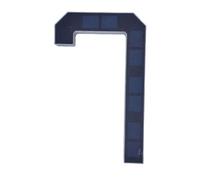 Numeri moderni in bianco e nero ad energia solare con rilevamento della luce integrato per una migliore visibilità notturna a energia solare cartello indirizzo