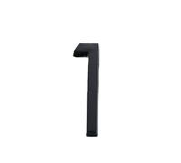 numeri per cancelli, 1 pz. 100 mm 3,9" Numero civico moderno, adesivo autoadesivo nero for cassetta postale, numero esterno for appartamento, ufficio, camera d'albergo(1)