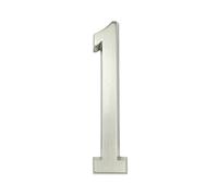 numeri per cancelli, 1 pz. 101 mm Numero civico in metallo for esterni Numeri autoadesivi Adesivi for porte di cassette postali 4 pollici Argento/Nero Lega zinco #0-9(Silver,1)