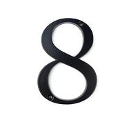 numeri per cancelli, 1 pz. 101 mm Numero civico moderno 4 pollici in lega di zinco nero porta Cassetta postale Indirizzo Segno esterno #0-9(8)