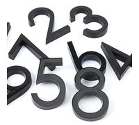 numeri per cancelli, 1 pz. 60 mm Numero civico esterno Numeri autoadesivi for porte for cassette postali Indirizzo Targa 2,35 pollici Plastica 3D #0-9(Black,2)