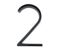 numeri per cancelli, Numero civico galleggiante da 125 mm, grande, moderno, for porta, casa, esterno, 5 pollici, numeri neri, targa for indirizzo n. 0-9(2)