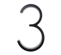 numeri per cancelli, Numero civico galleggiante da 125 mm, grande, moderno, for porta, casa, esterno, 5 pollici, numeri neri, targa for indirizzo n. 0-9(3)