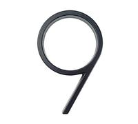 numeri per cancelli, Numero civico galleggiante da 125 mm, grande, moderno, for porta, casa, esterno, 5 pollici, numeri neri, targa for indirizzo n. 0-9(9)