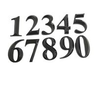 numeri per cancelli, Numero civico in plastica nera da 5 cm, 0 a 9, numero for porta, targa for cassetto, placcatura, adesivo for hotel, indirizzo(6)