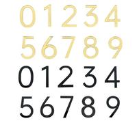 numeri per cancelli, Numero di porta della casa in acrilico autoadesivo con specchio, targa for numero, stanza, cassetta postale for interni ed esterni(Gold,5)