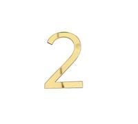 numeri per cancelli, Targa adesiva 3D for porta, for esterni, appartamento, camera d'albergo, indirizzo, casa moderna, targa in acrilico digitale creativa(Gold,2)