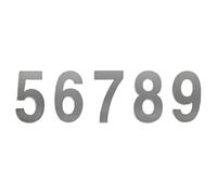 Numeri per cassetta postale, 5 pezzi, lunghezza 75 mm, numero 5/6/7/8/9, numeri civici adesivi in acciaio inox, per porte, indirizzi, caselle postali, appartamenti, hotel, cortili