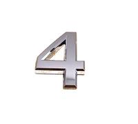 numeri per cassette postali, Confezione di numeri civici da 10 dimensioni multiple in argento(Number 4,3.5cm)