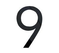 numeri per cassette postali, Numeri civici autoadesivi 3D in acrilico multicolore 5x3,3 cm(Black 9)
