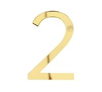 numeri per cassette postali, Numeri civici autoadesivi 3D in acrilico multicolore 5x3,3 cm(Gold 2)