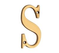 numeri per cassette postali, Numero civico dorato in ottone massiccio da 4 pollici con numeri e lettere for la cassetta postale della porta(S)