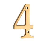 numeri per cassette postali, Numero civico dorato in ottone massiccio da 4 pollici con numeri e lettere for la cassetta postale della porta(4)