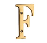 numeri per cassette postali, Numero civico dorato in ottone massiccio da 4 pollici con numeri e lettere for la cassetta postale della porta(F)