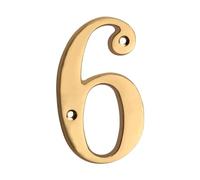 numeri per cassette postali, Numero civico dorato in ottone massiccio da 4 pollici con numeri e lettere for la cassetta postale della porta(6)