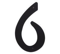 numeri per cassette postali, Targa civica in alluminio nero da 10 cm con numeri 0 a 9(Black 6)