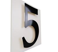 Numeri per il numero civico 30 cm, alluminio nero lucido (5)
