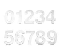Numeri Porta 3d Argentati 7cm, Set 10 Pezzi per Porte | Abs e Resina, Impermeabili e Resistenti alle Intemperie, per Appartamento, Ufficio e Fabbrica